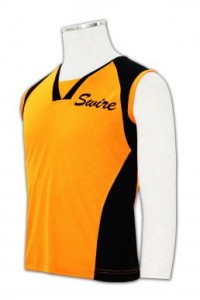 VT045 運動背心訂製 撞色背心 來版訂製 團體背心 背心公司     橙色